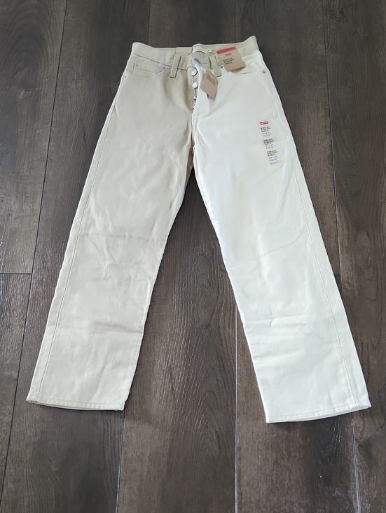 Levi's Denim - Levi's Cream Ribcage Straight Ankle Jeans NWT 25